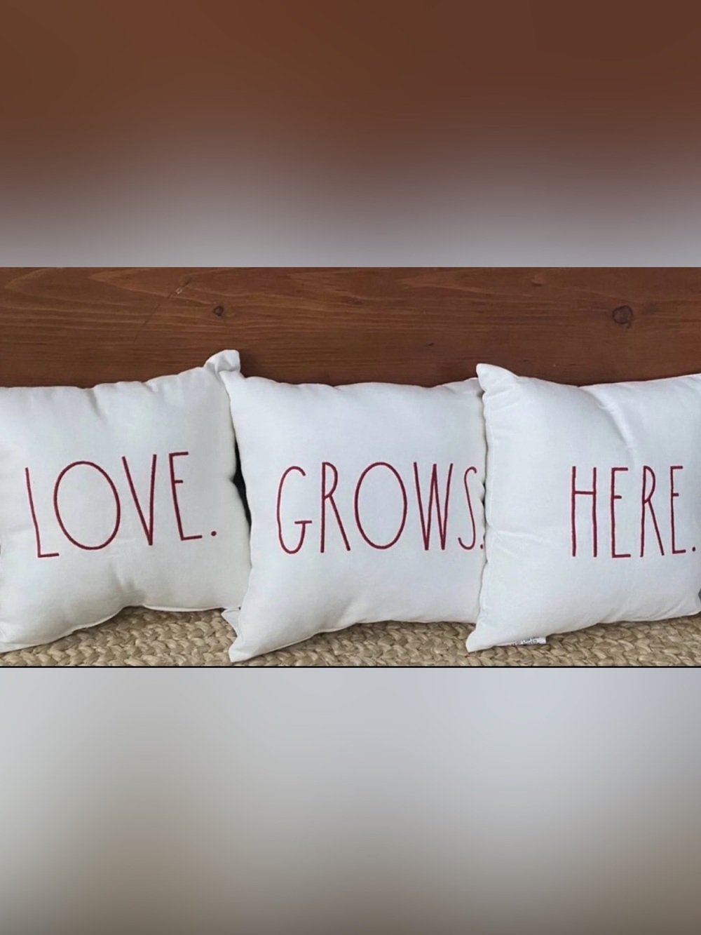 Rae Dunn “Love Grows Here” Spring Pillow Set